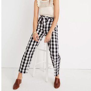 Gingham Paperbag Pants